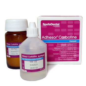 Adhesor Carbofine цинкополикарбоксилантный цемент 80 г + 40 мл