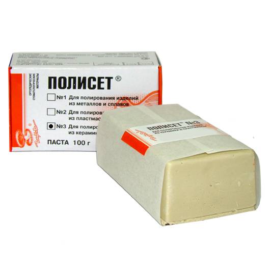 Полисет паста д/полир пластм и керам №3 100гр