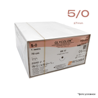 Гликолон 5/0 (1) metric L-70, 13мм PB 41507