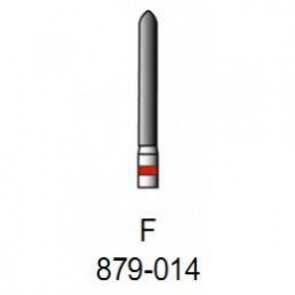 Бор алмазный турбинный FG F 879/014 цилиндр с заостренным концом D-14 №1