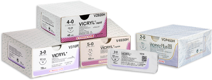 Vicryl 4/0 (1,5) metric L-75, кол 17мм W9106